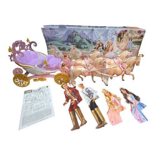 Barbie kutsche mit pferden - mit, 4